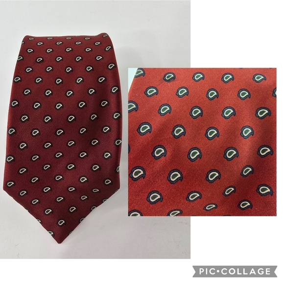 Ermenegildo Zegna Silk Equestrian Necktie Tie Luxury Work Professional Paisley